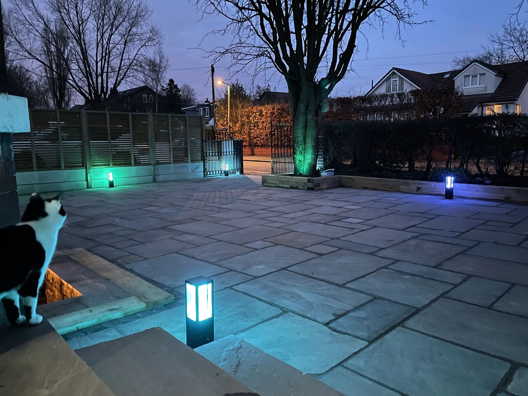 Garden lighting installed by Romiley Electrical